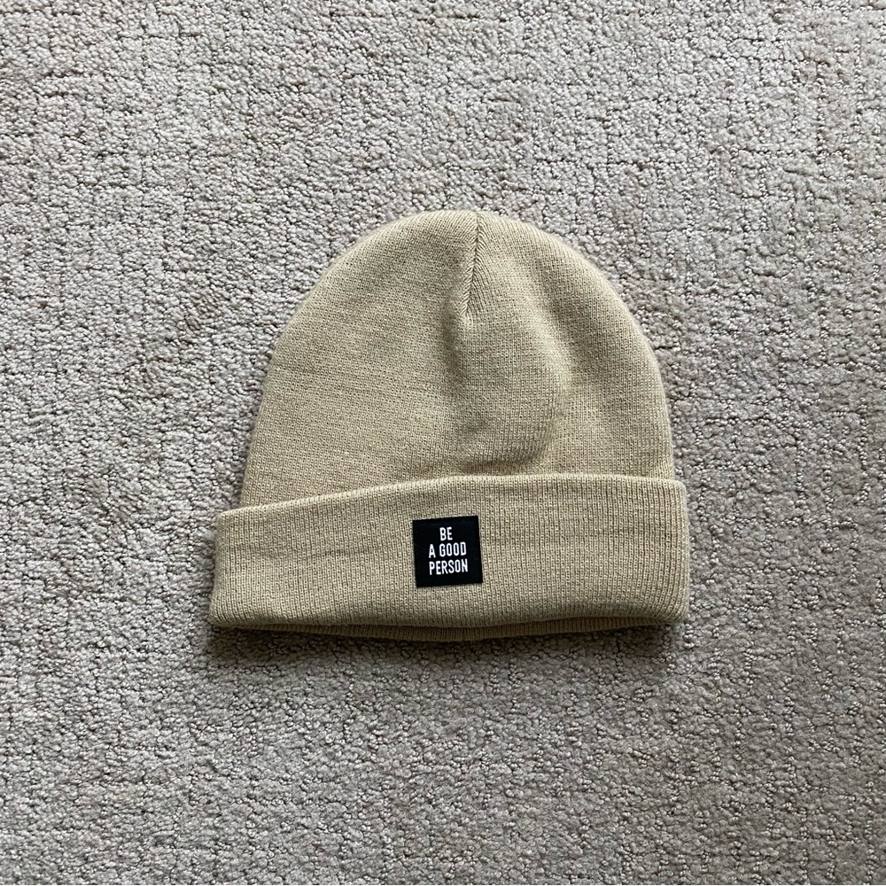Unisex Be A Good Person Reversible Beanie
